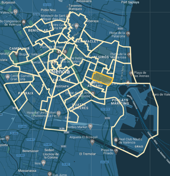 Información por barrios de Valencia